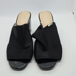 Calvin Klein Black Mules with Knotted Detail